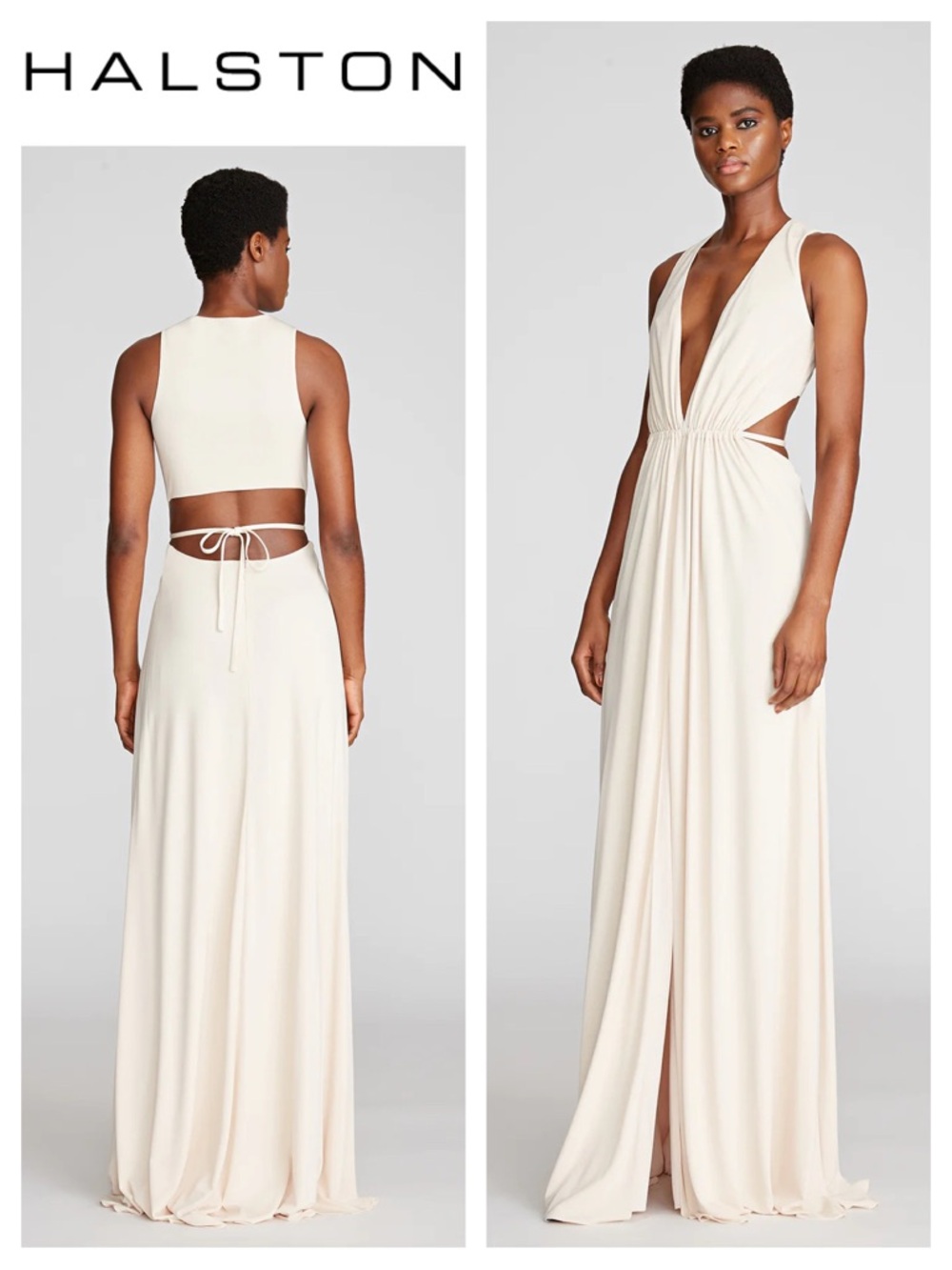 HALSTON Megan Gown In Matte Jersey